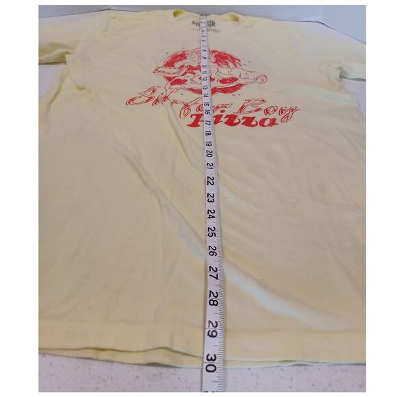 Stranger Things Surfer Boy Pizza Yellow Unisex T-Shirt Size L - Picture 4 of 7